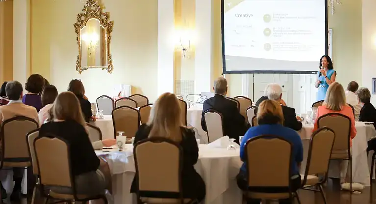 Melissa Mitchell-Blitch teaching a leadership workshop